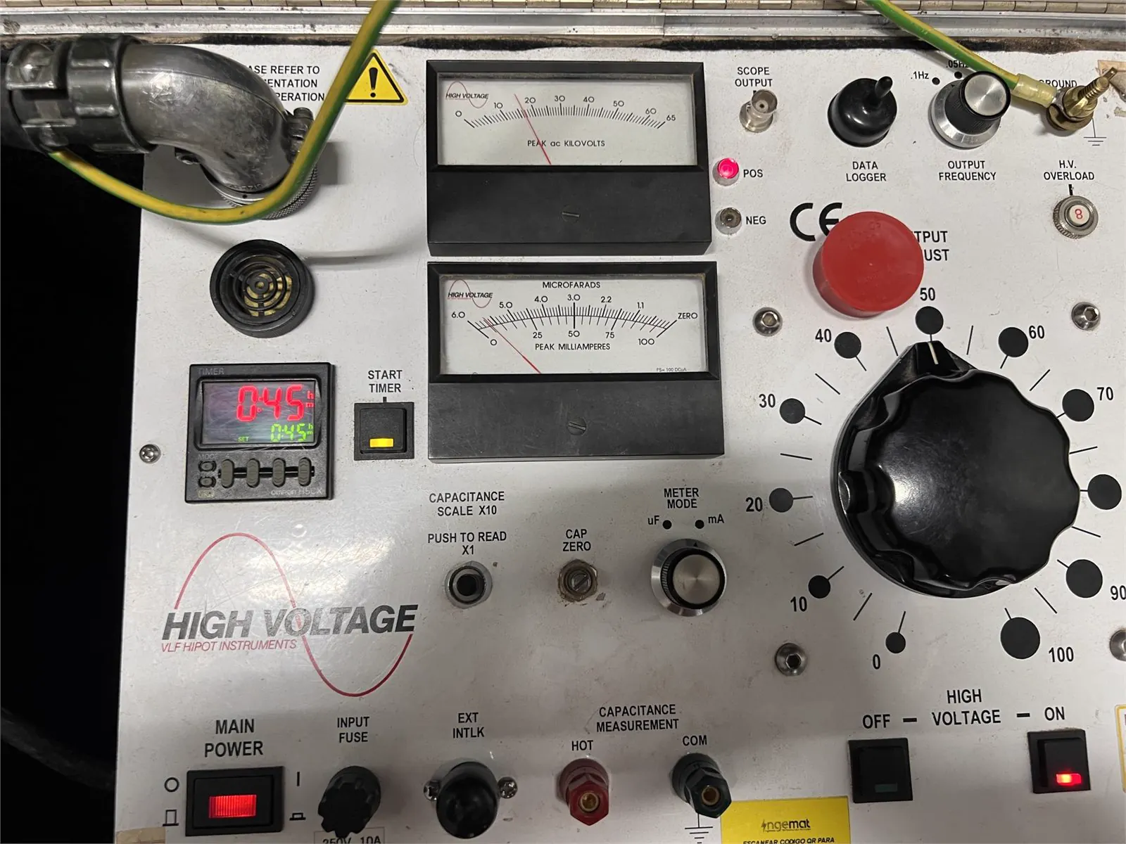 High voltage equipment for electrical testing