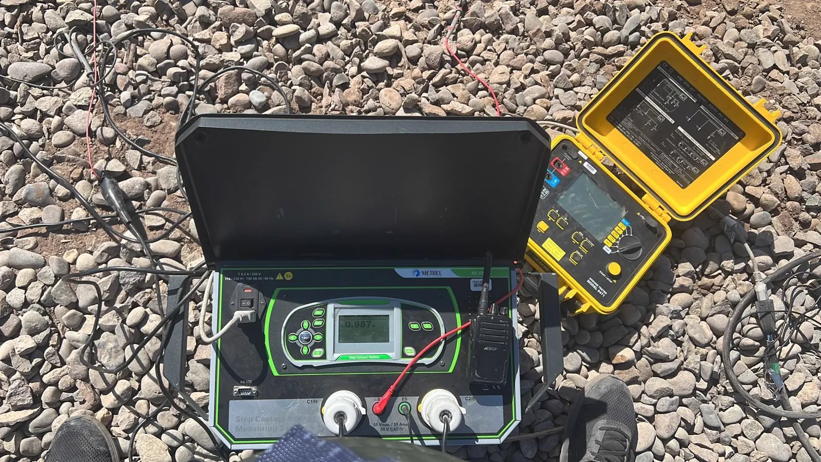 Electrical measurement carried out in the field