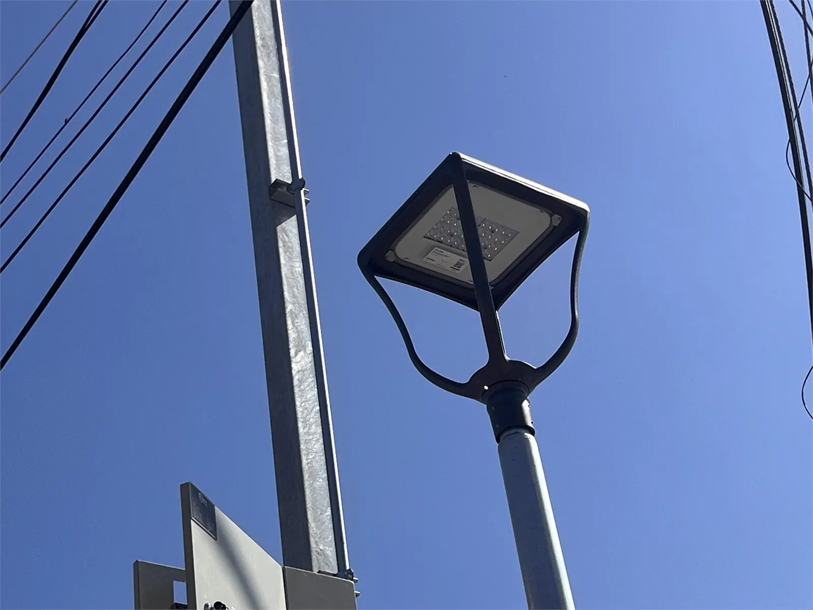 Public lighting equipment installed in La Granja