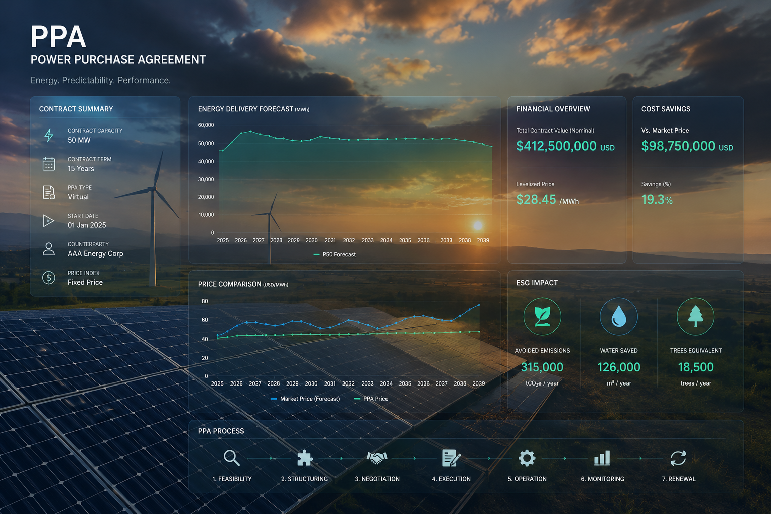 Imagen técnica 02 del servicio Consultorías en Operaciones de Mercado Eléctrico, Regulación, PPA y Servicios Complementarios