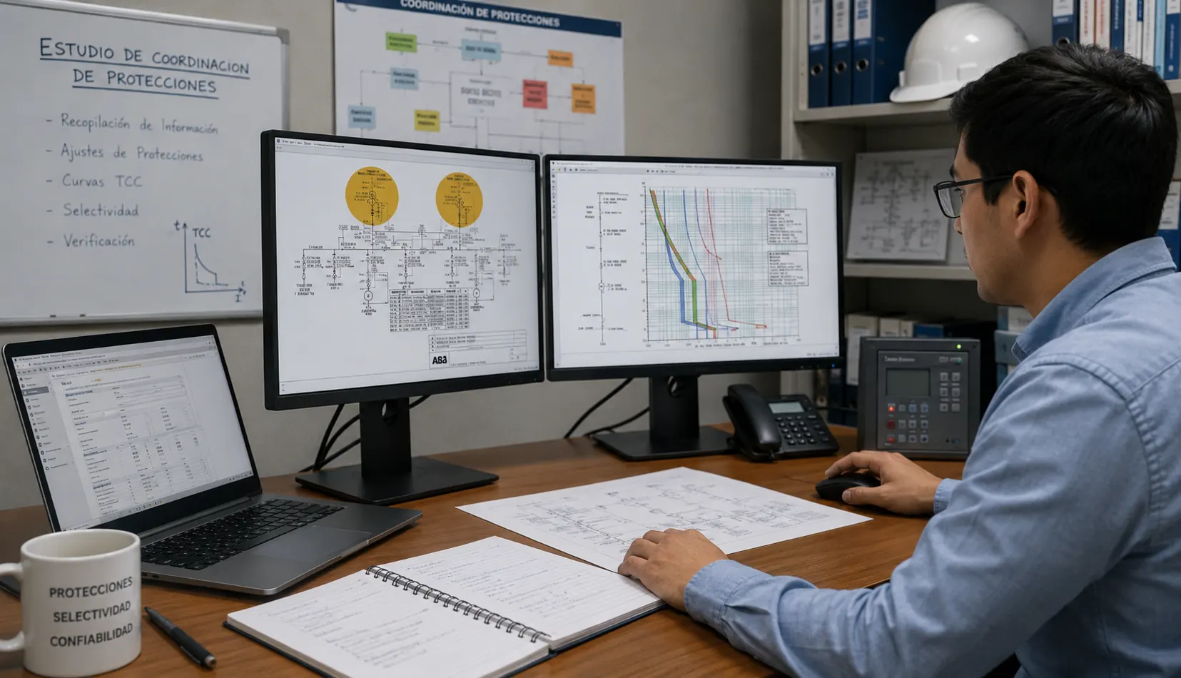Technical image 01 of the ECAP service: Study and Calculation of Protection Adjustment