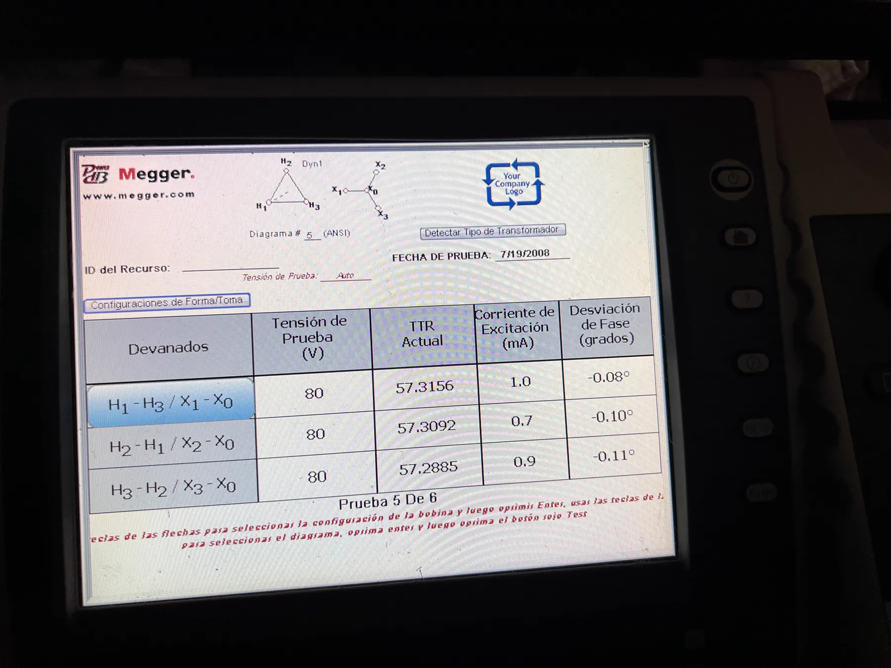 Technical image 04 of the Power and Distribution Transformer Testing service